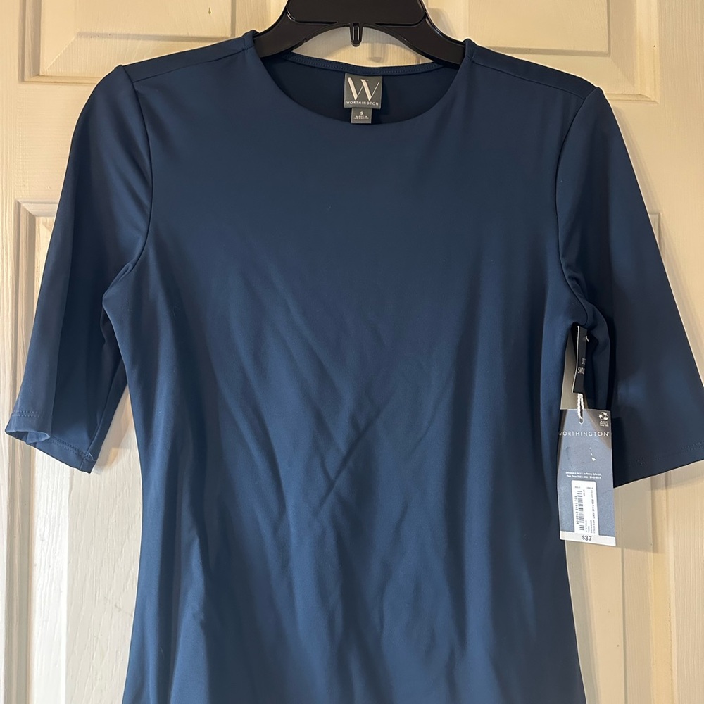 Worthington Deep Blue Short Sleeve Tee